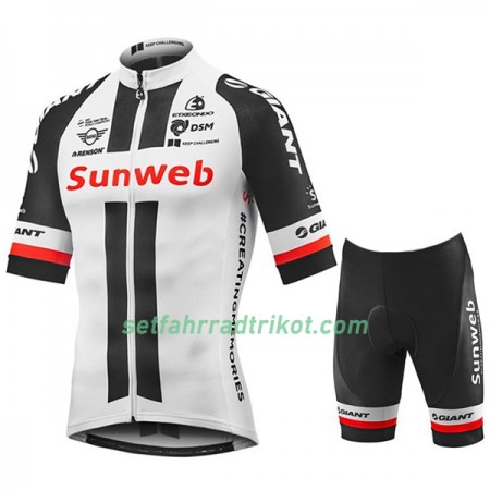 Fahrradbekleidung Radtrikot Kurzarm + Radhose Kurze 2018 Team Sunweb N001 